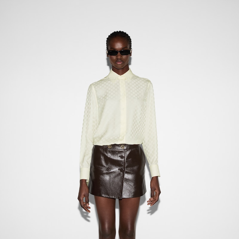 Gucci GG Crêpe Silk Shirt | Thumbnail 3 Gucci GG Crêpe Silk Shirt | Thumbnail 3