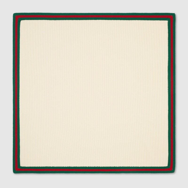 Gucci Babies' Wool Blanket With Web In White