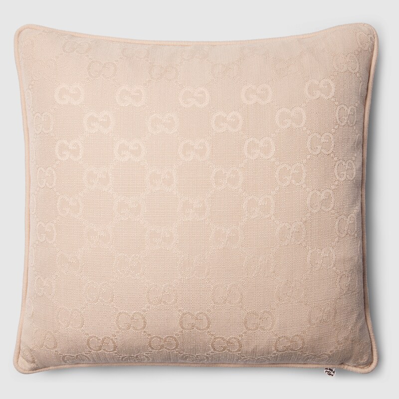 Gucci Gg Viscose Cushion In Neutral