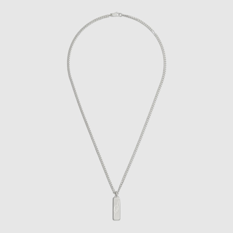 Diagonal Interlocking G necklace