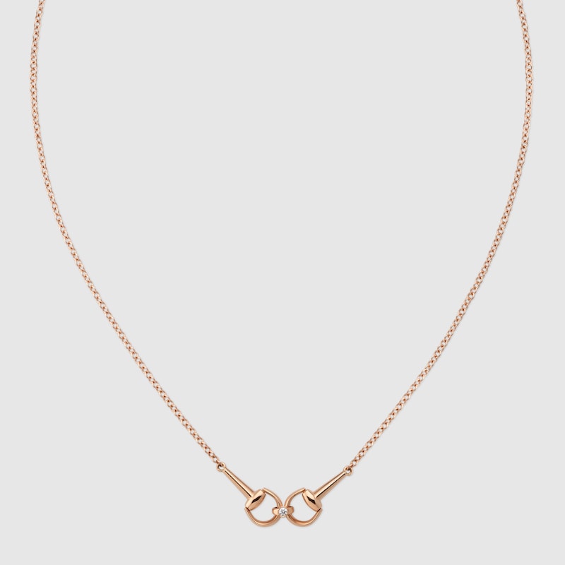 GUCCI 〔ホースビット〕18K ダイヤモンド チェーン ネックレス