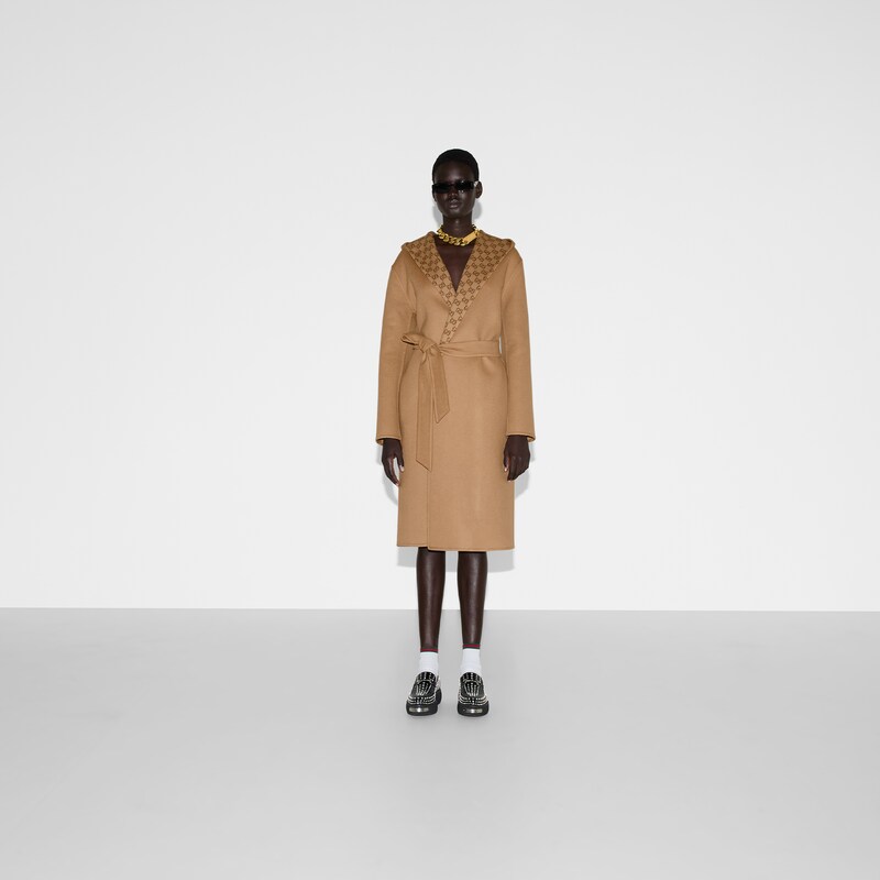 Gucci Reversible GG Silk Wool Blend Coat | Thumbnail 2 Gucci Reversible GG Silk Wool Blend Coat | Thumbnail 2