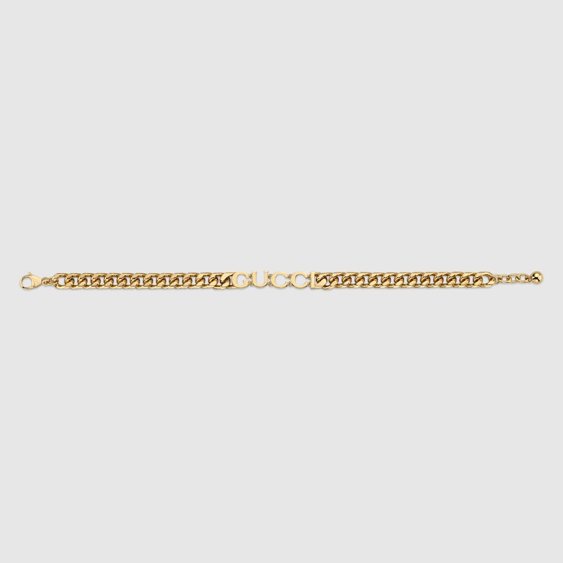 Chain bracelet with Gucci script