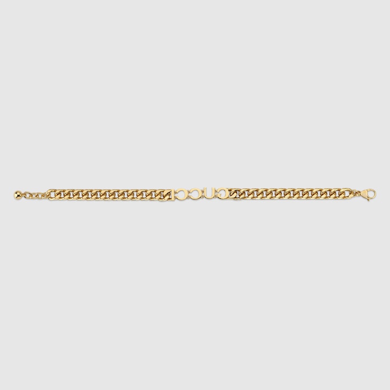 Chain bracelet with Gucci script