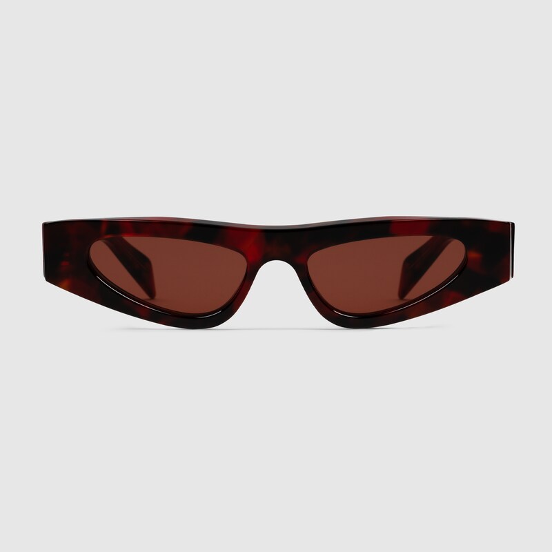 Gucci Cat-eye Rectangle Sunglasses In Red