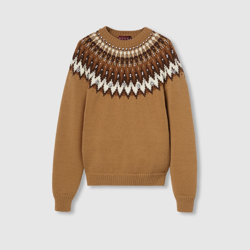 Gucci Pullover Aus Wolljacquard Mit Norwegermuster