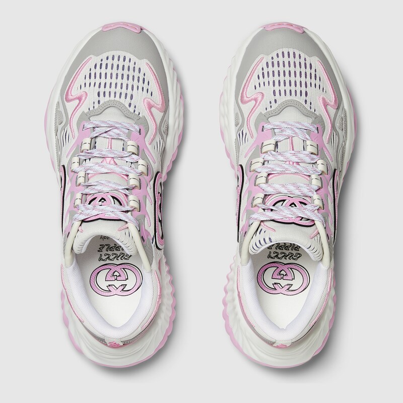Women's Gucci Ripple sneaker in grey and white mesh | GUCCI® NZ