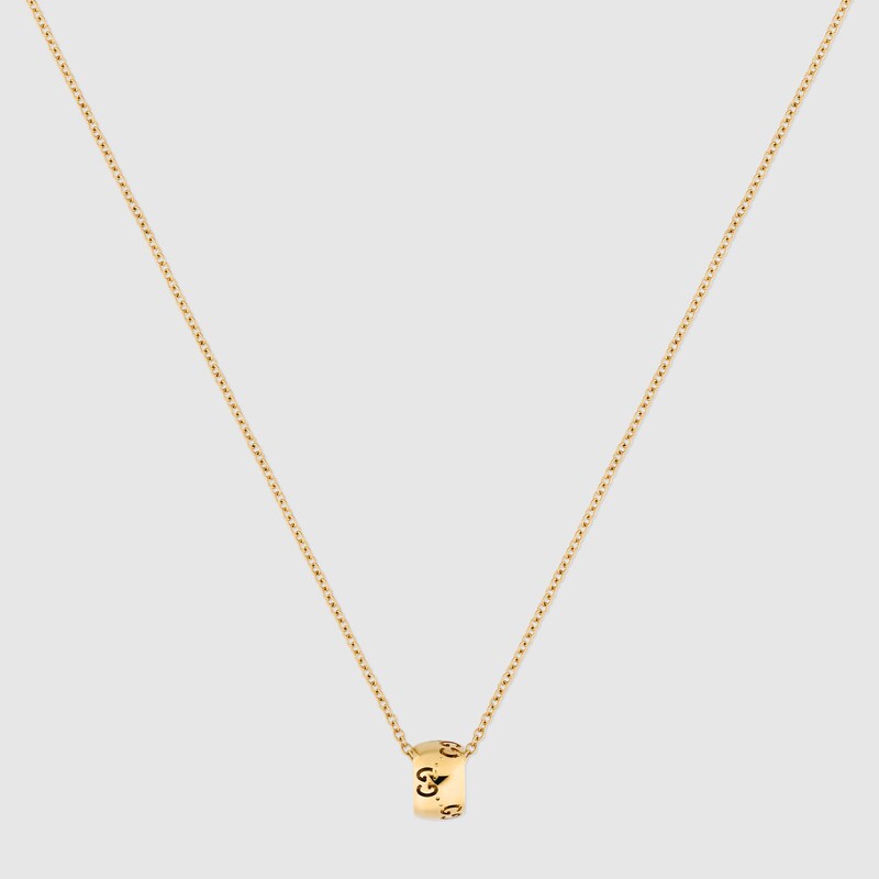 Gucci Icon 18k Gg Necklace In Yellow Gold