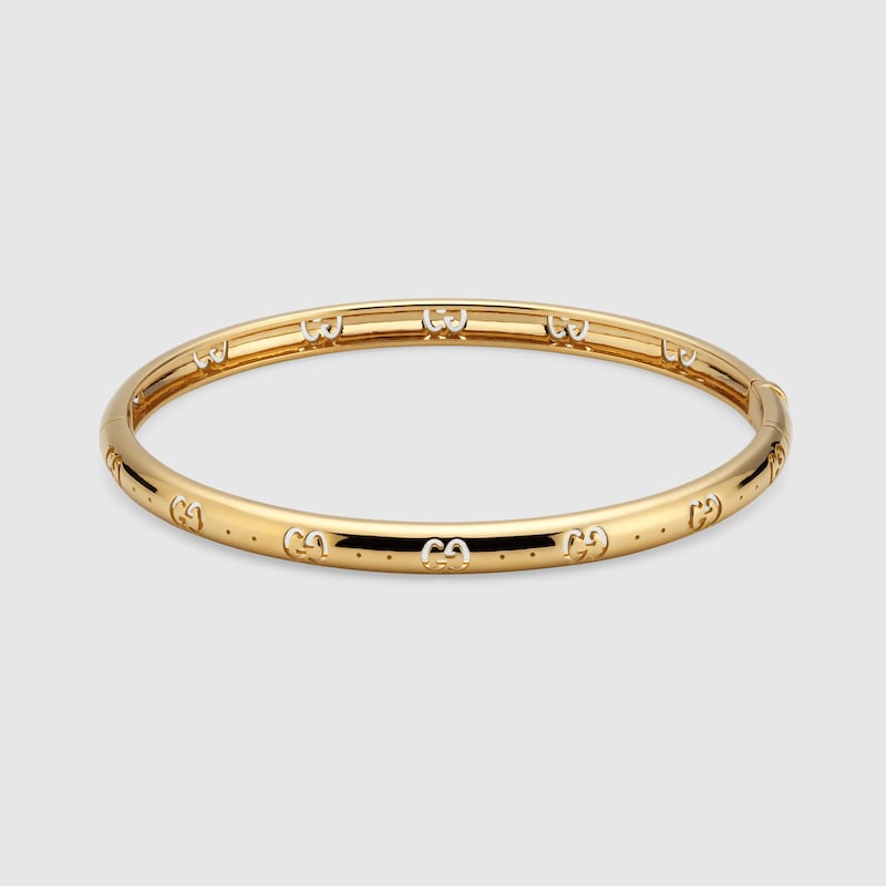 Gucci Icon 18k Gg Bracelet In Gold