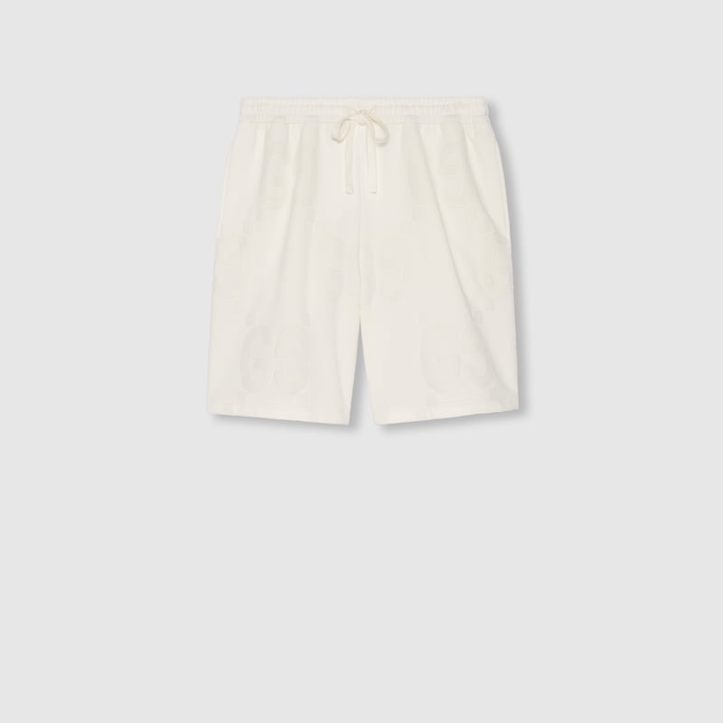 Gucci GG flocked print cotton shorts Yorkdale Mall