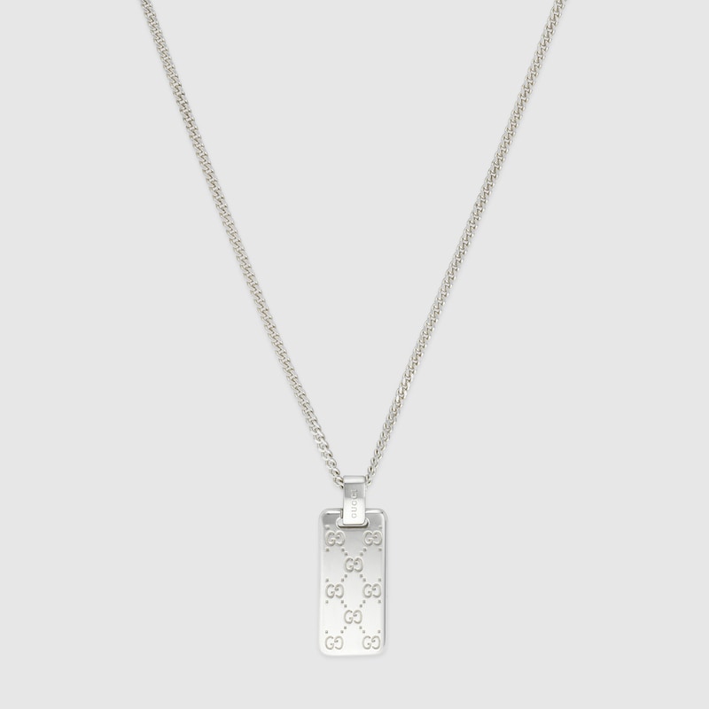 Gucci Signature Necklace With Gg Tag In Undefined
