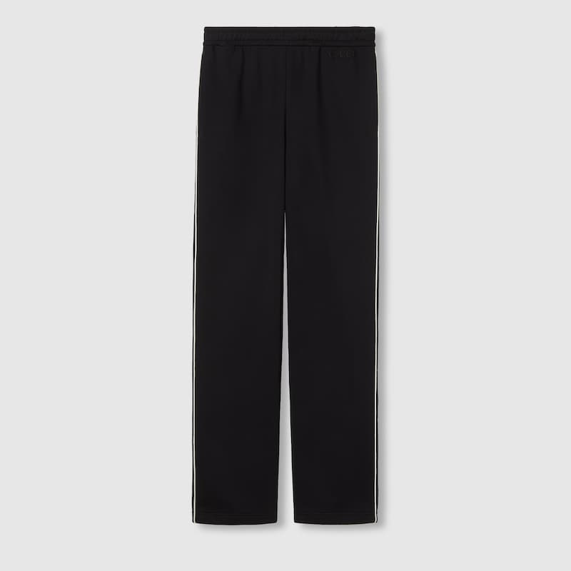 Gucci Cotton Fleece Jogging Pant In Black