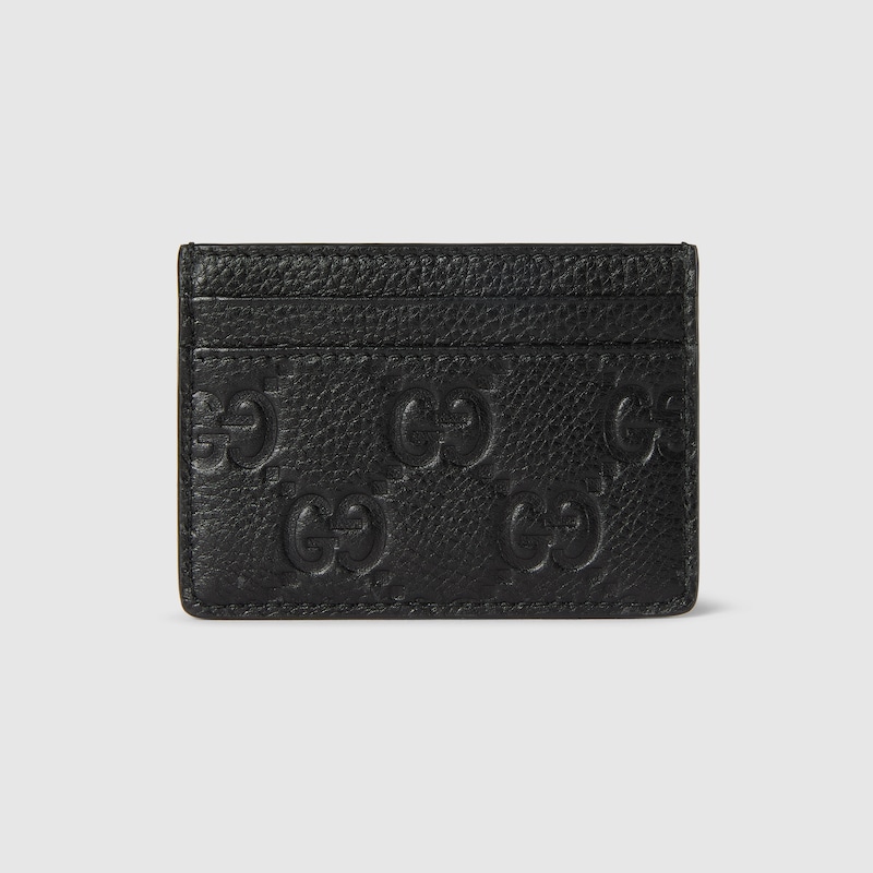 GUCCI GUCCI GG EMBLEM CARD CASE