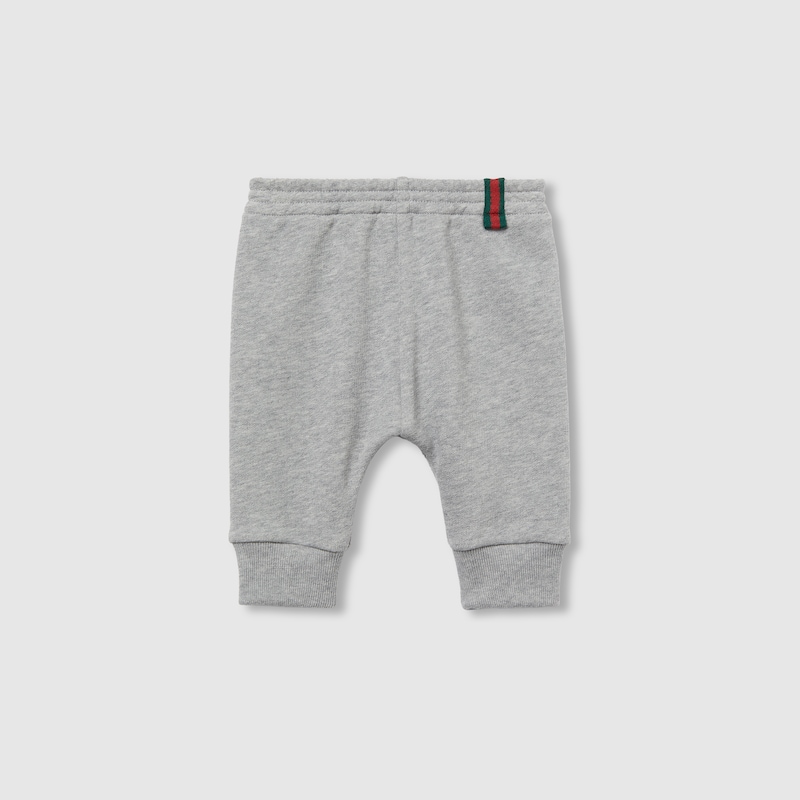 Gucci Cotton Pants With Web In Grey