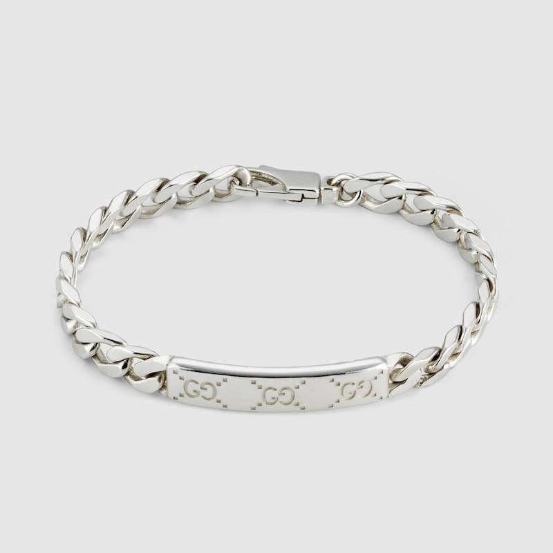 Gucci Signature Bracelet With Gg Tag In Undefined