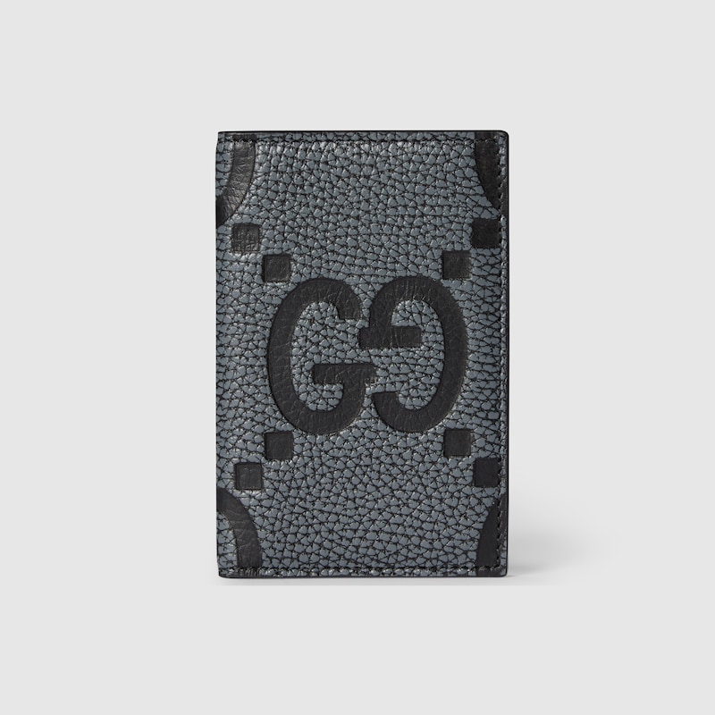 Gucci Maxi Gg Card Case In Black
