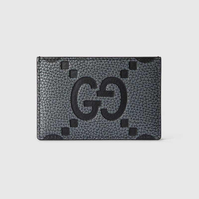 Gucci Maxi Gg Card Case In Black