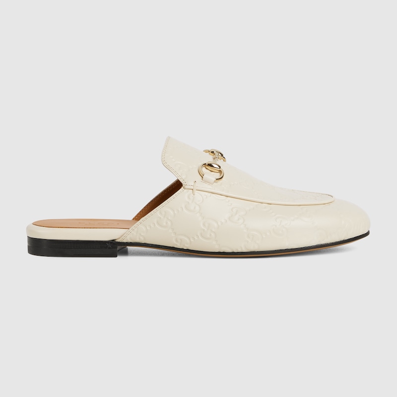 Shop Gucci Women's Princetown Slipper In White