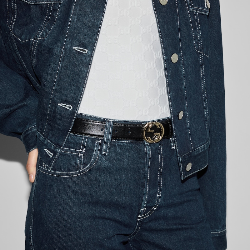 Gucci Belt With Interlocking G Buckle | Thumbnail 3 Gucci Belt With Interlocking G Buckle | Thumbnail 3