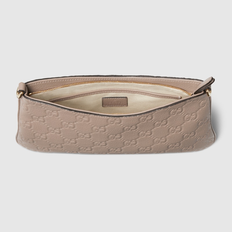 【関税&送料込】Gucci Gg Emblem Medium Shopping Bag In Smoot GG Emblem medium shoulder bag in taupe GG leather | GUCCI® CA