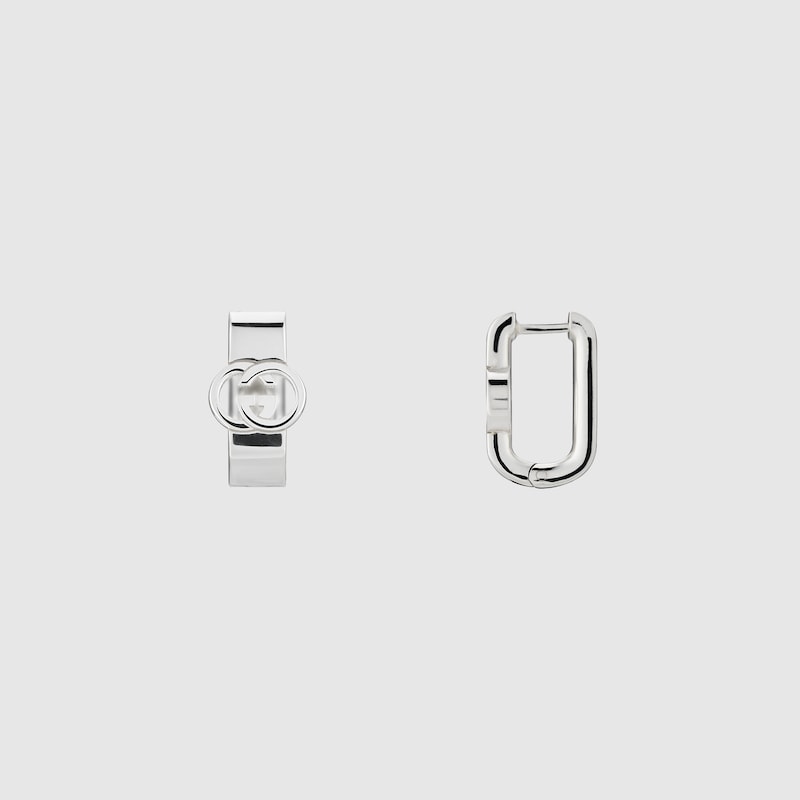 Gucci Interlocking Huggie Earrings In Undefined