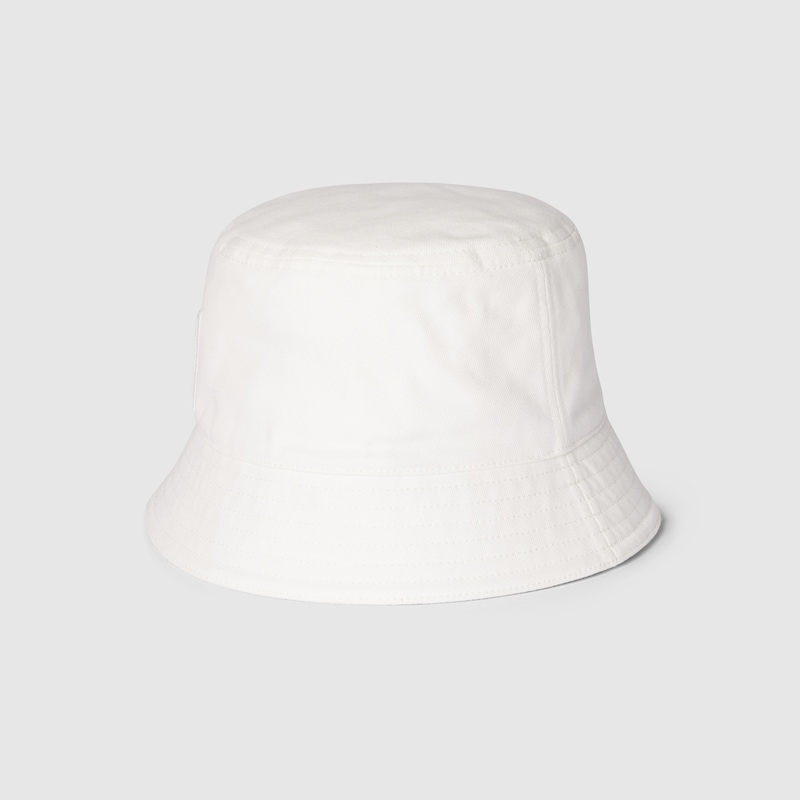 Gucci Cotton Canvas Bucket Hat In White