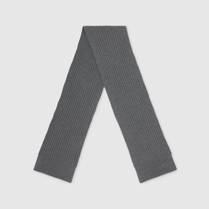 Gucci Knit Wool Scarf With Logo | Thumbnail 2 Gucci Knit Wool Scarf With Logo | Thumbnail 2