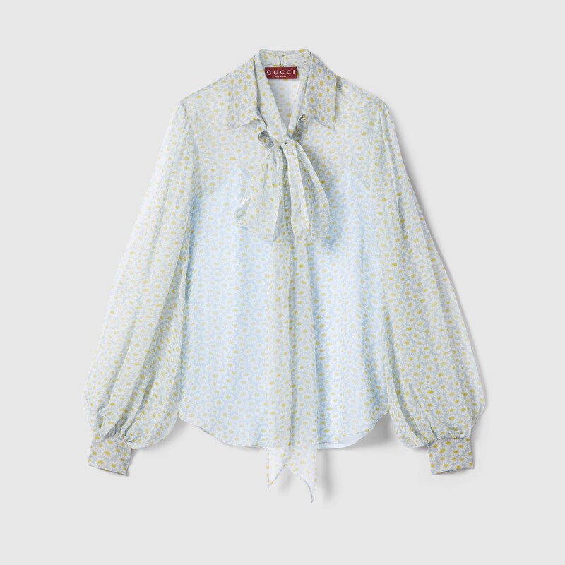 Printed silk shirt