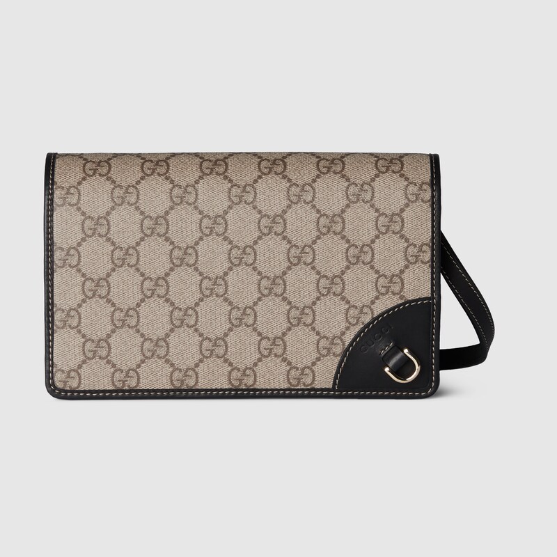 Gucci Gg Emblem Super Mini Shoulder Bag In Beige