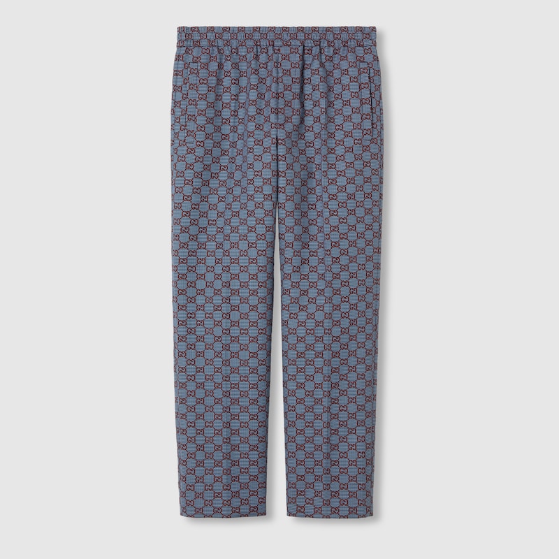 Gucci Gg Pied-de-poule Wool Leisure Pants In Multi