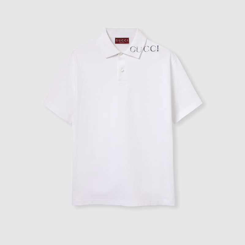 GUCCI GUCCI PRINTED COTTON POLO SHIRT