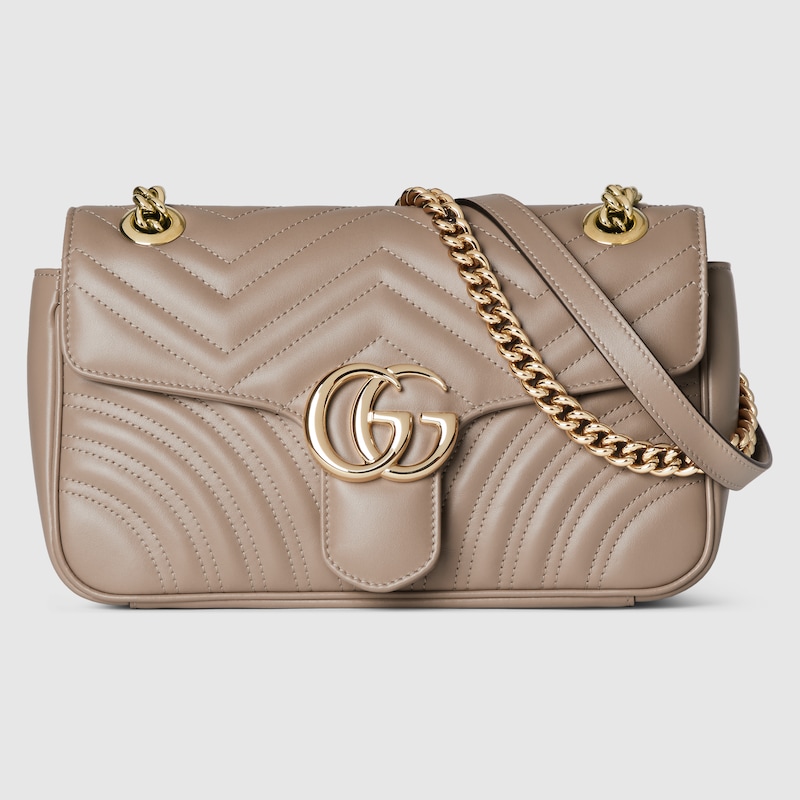 Gucci Gg Marmont Small Shoulder Bag In Neutral