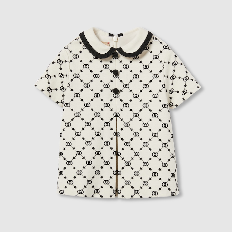 Children's embroidered jersey dress