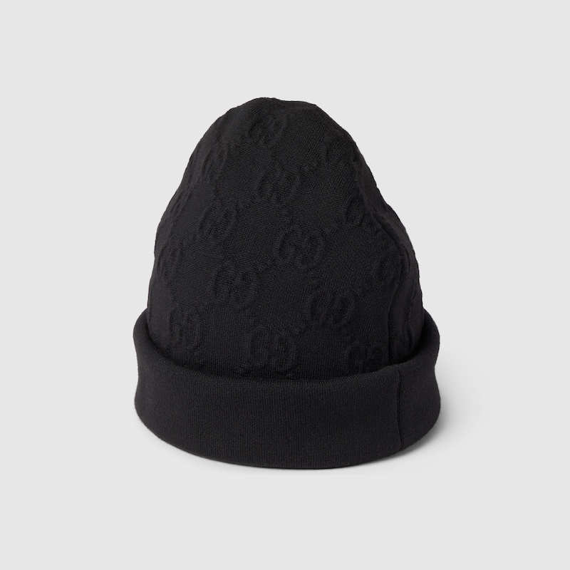 GG wool blend jacquard hat