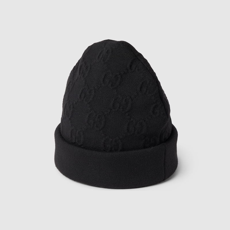 GG wool blend jacquard hat