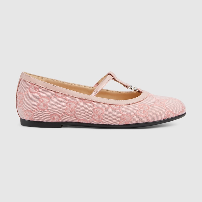 Gucci Double G Ballet Flat In Pink