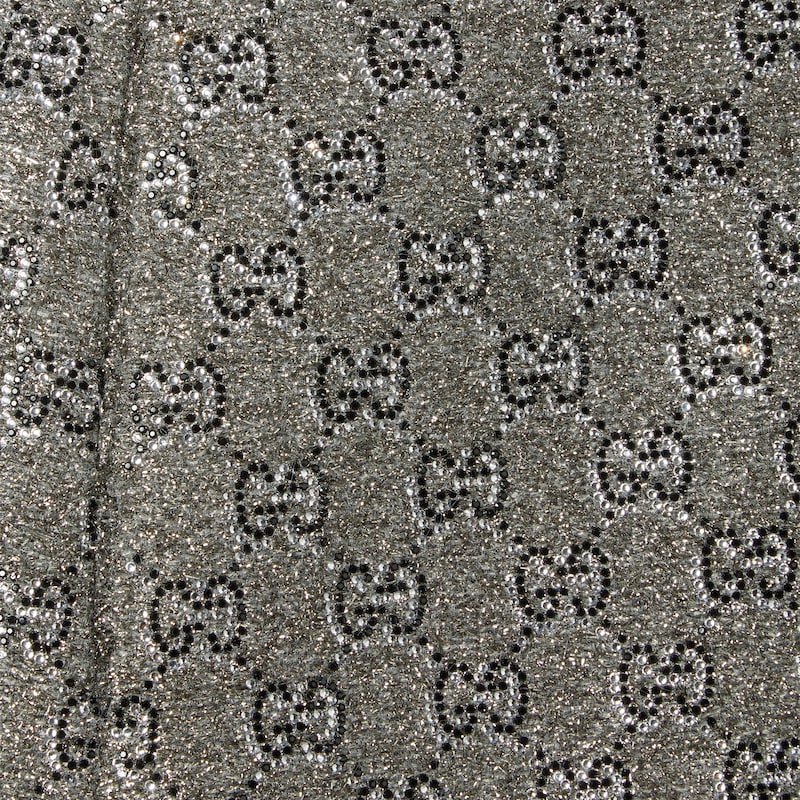 Embroidered GG wool tweed mini skirt