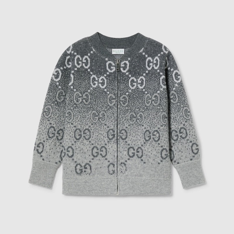 Children's GG wool jacquard cardigan
