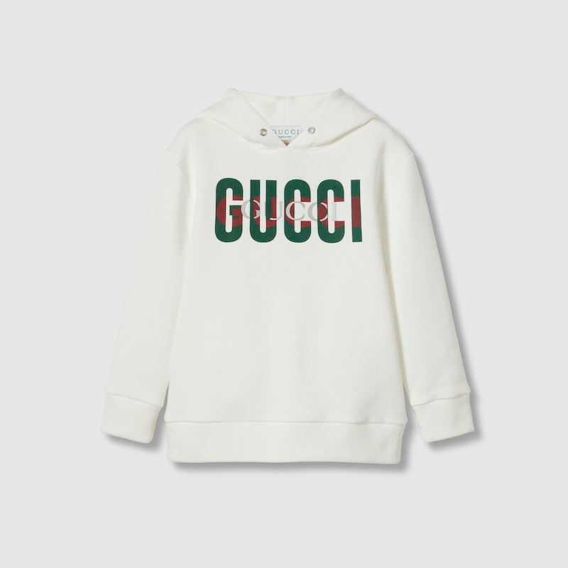 Gucci Printed Cotton Sweatshirt In White