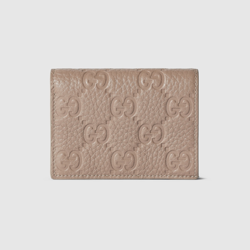 Gucci Gg Emblem Mini Wallet In Neutral