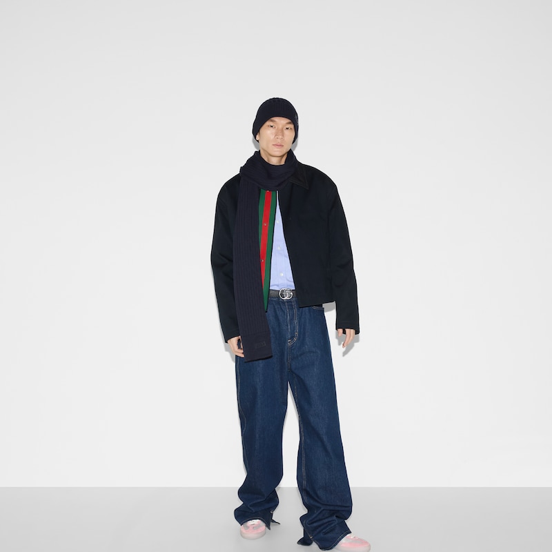 Gucci Knit Wool Scarf With Logo | Thumbnail 3 Gucci Knit Wool Scarf With Logo | Thumbnail 3