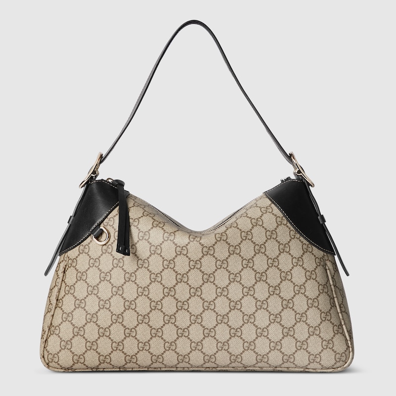 Gucci Gg Emblem Medium Shoulder Bag In Beige