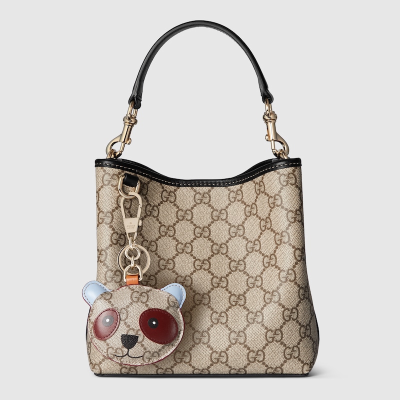 【送料&関税込】Gucci gg Emblem Shoulder Bag GG Emblem small shoulder bag in beige and dark brown fabric