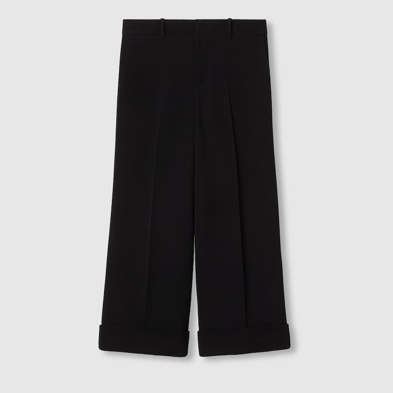 Gucci Embroidered Viscose Sable Pant In Black