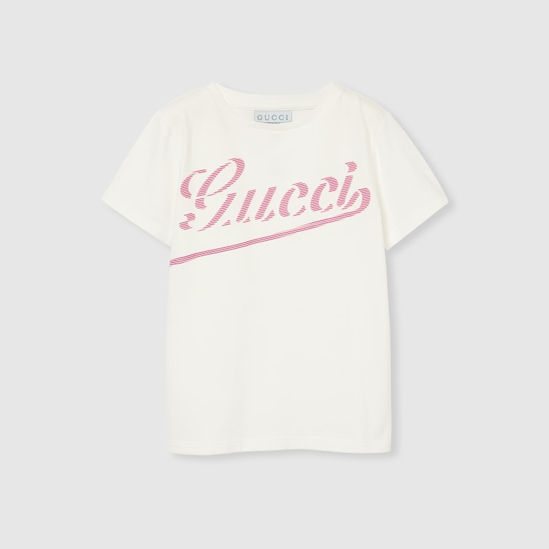 Gucci Printed Cotton T-shirt In White