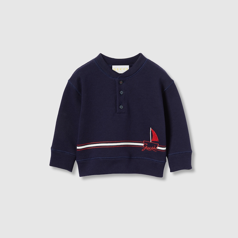Baby embroidered cotton sweatshirt