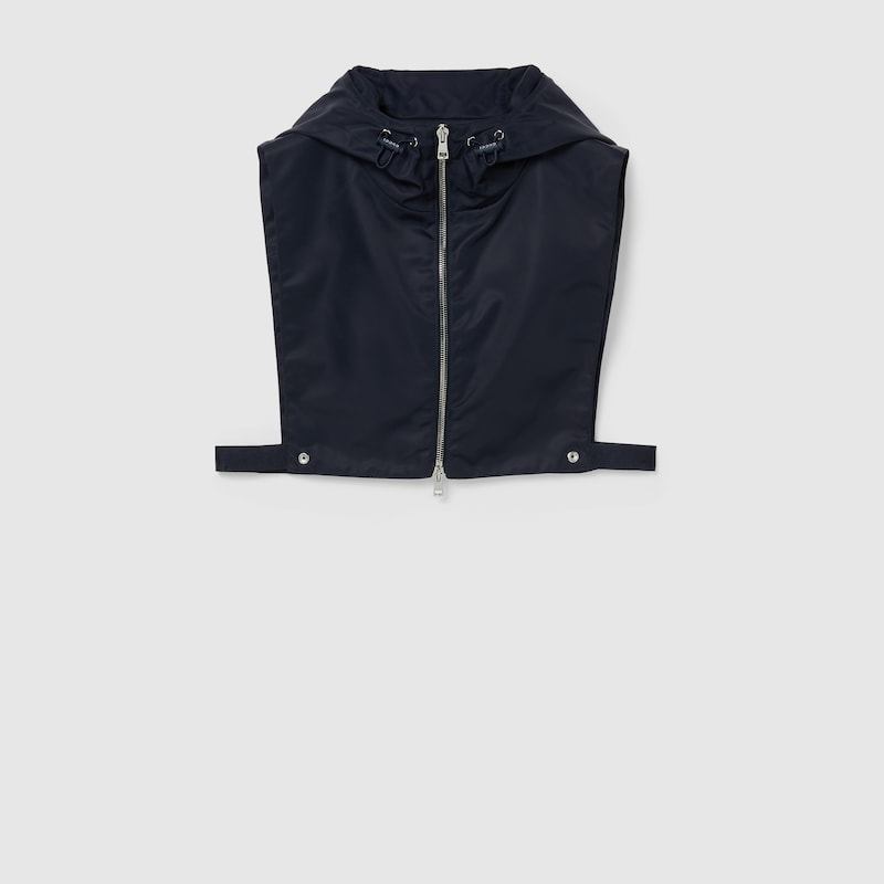 Nylon twill jacket with patch