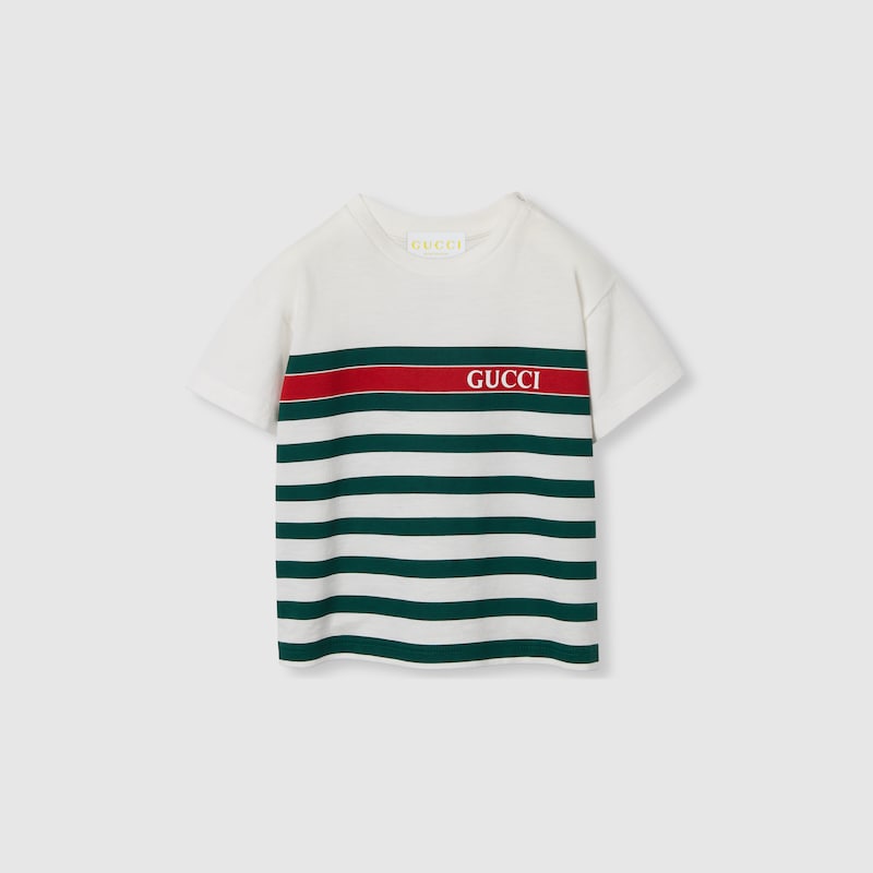 Gucci Printed Cotton T-shirt In White