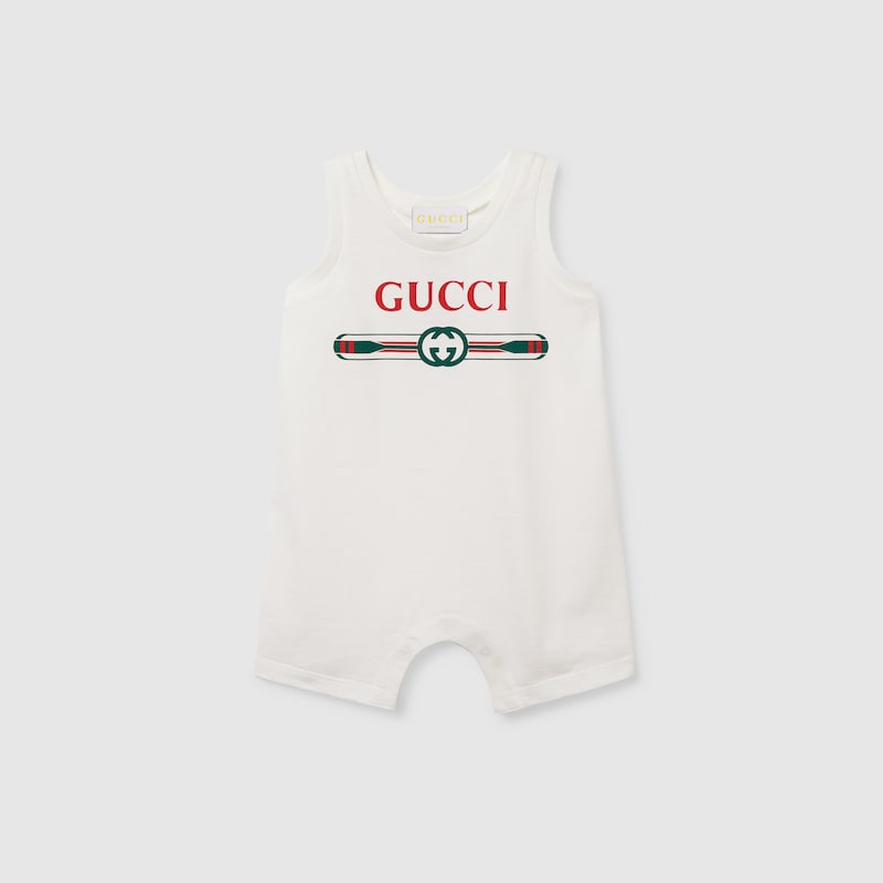 GUCCI PRINTED COTTON ONE-PIECE