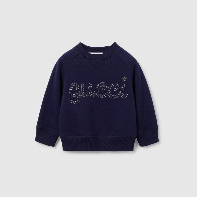 Baby embroidered cotton sweatshirt